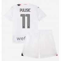 Camisa de time de futebol AC Milan Christian Pulisic #11 Replicas 2º Equipamento Infantil 2023-24 Manga Curta (+ Calças curtas)